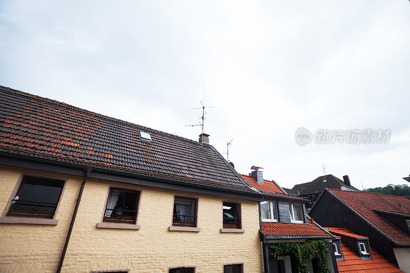 Essen Werden的屋顶和建筑